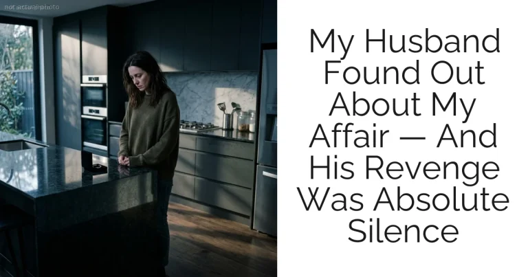 My Husband Found Out About My Affair — And His Revenge Was Absolute Silence