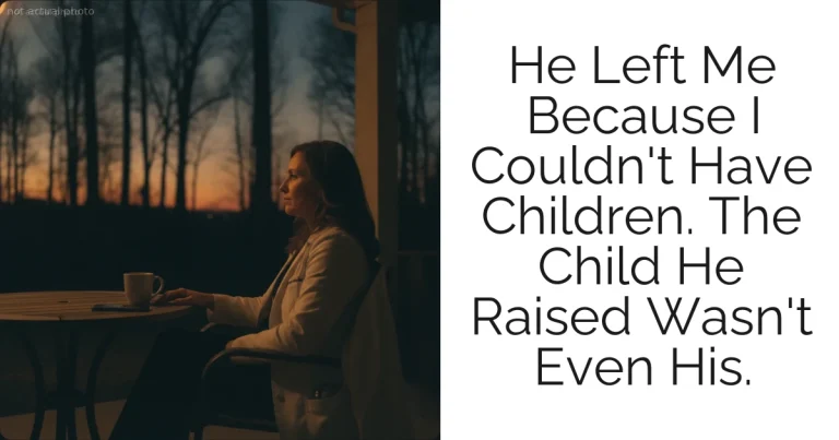 He Left Me Because I Couldn't Have Children. The Child He Raised Wasn't Even His.