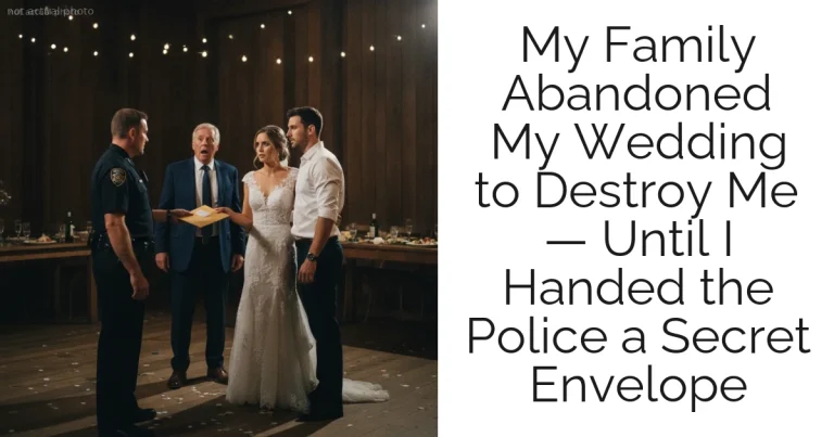 My Family Abandoned My Wedding to Destroy Me — Until I Handed the Police a Secret Envelope