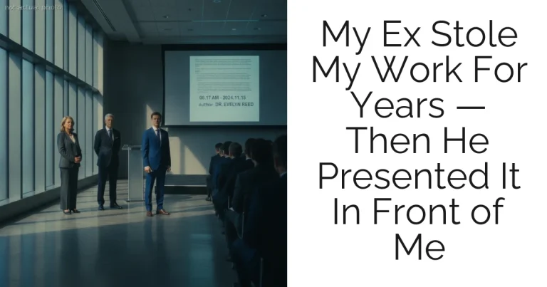 My Ex Stole My Work For Years — Then He Presented It In Front of Me