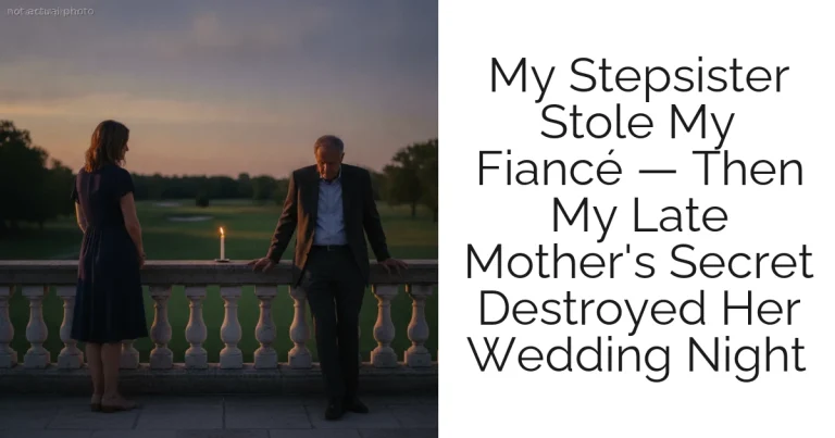My Stepsister Stole My Fiancé — Then My Late Mother's Secret Destroyed Her Wedding Night