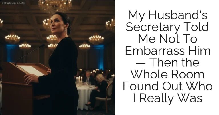 My Husband's Secretary Told Me Not To Embarrass Him — Then the Whole Room Found Out Who I Really Was