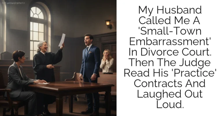 My Husband Called Me A 'Small-Town Embarrassment' In Divorce Court. Then The Judge Read His 'Practice' Contracts And Laughed Out Loud.