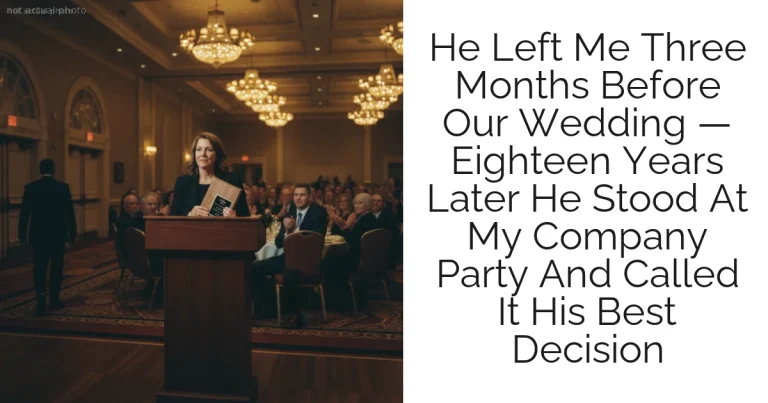 He Left Me Three Months Before Our Wedding — Eighteen Years Later He Stood At My Company Party And Called It His Best Decision