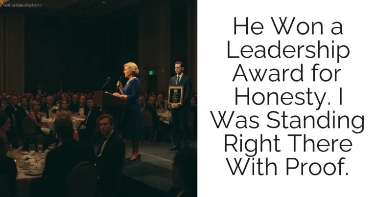He Won a Leadership Award for Honesty. I Was Standing Right There With Proof.