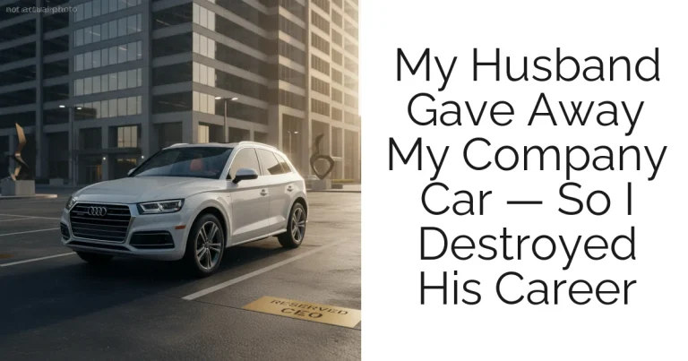 My Husband Gave Away My Company Car — So I Destroyed His Career