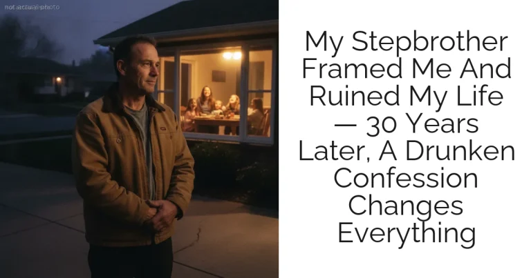 My Stepbrother Framed Me And Ruined My Life — 30 Years Later, A Drunken Confession Changes Everything