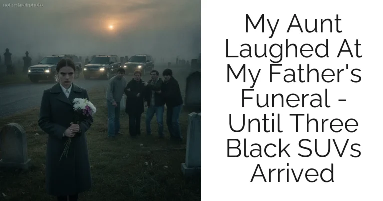 My Aunt Laughed At My Father's Funeral - Until Three Black SUVs Arrived