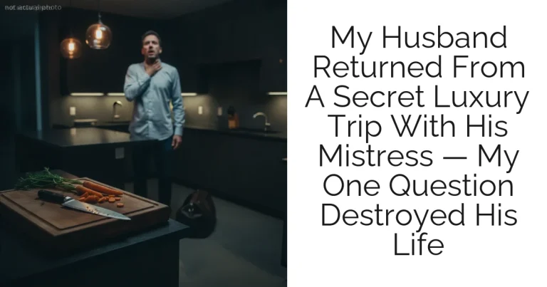 My Husband Returned From A Secret Luxury Trip With His Mistress — My One Question Destroyed His Life