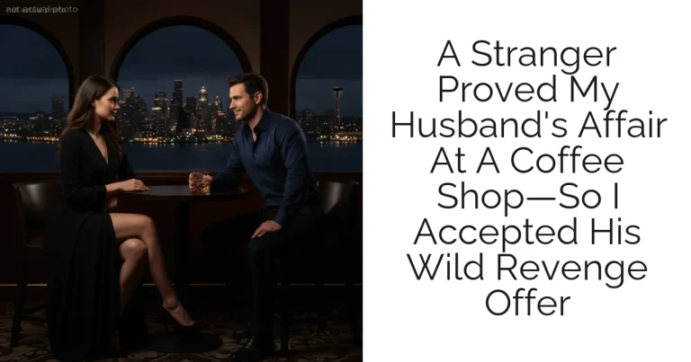 A Stranger Proved My Husband's Affair At A Coffee Shop—So I Accepted His Wild Revenge Offer