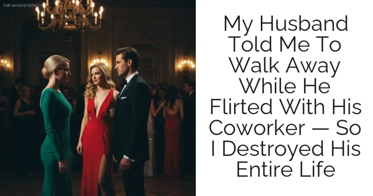 My Husband Told Me To Walk Away While He Flirted With His Coworker — So I Destroyed His Entire Life