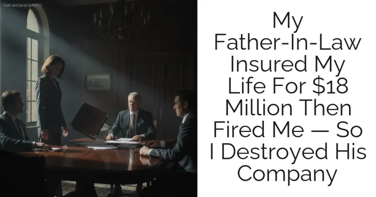 My Father-In-Law Insured My Life For $18 Million Then Fired Me — So I Destroyed His Company