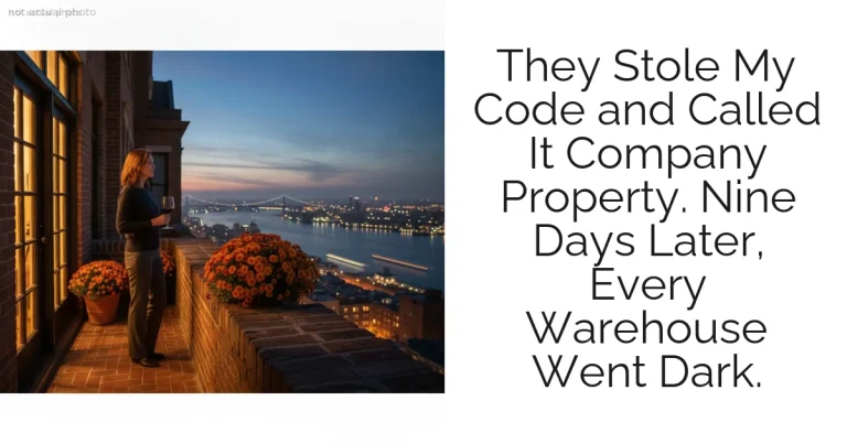 They Stole My Code and Called It Company Property. Nine Days Later, Every Warehouse Went Dark.