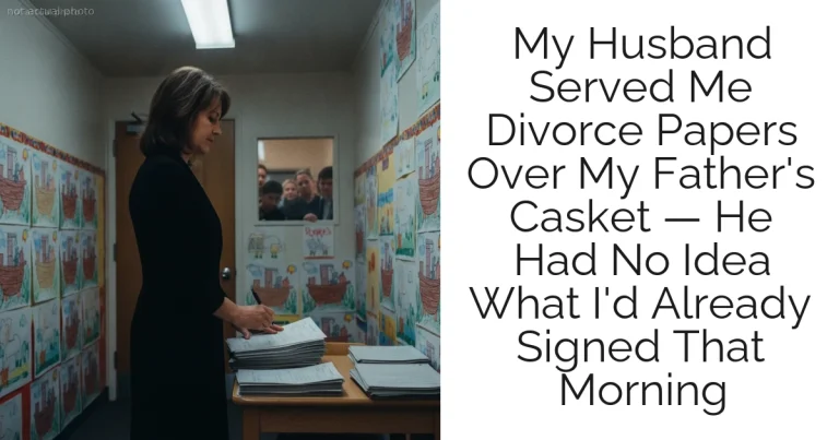 My Husband Served Me Divorce Papers Over My Father's Casket — He Had No Idea What I'd Already Signed That Morning