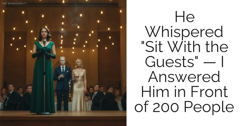 He Whispered "Sit With the Guests" — I Answered Him in Front of 200 People