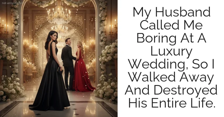 My Husband Called Me Boring At A Luxury Wedding, So I Walked Away And Destroyed His Entire Life.