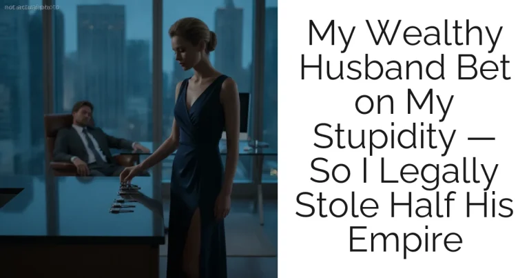 My Wealthy Husband Bet on My Stupidity — So I Legally Stole Half His Empire