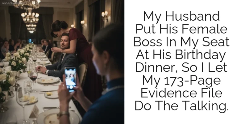 My Husband Put His Female Boss In My Seat At His Birthday Dinner, So I Let My 173-Page Evidence File Do The Talking.