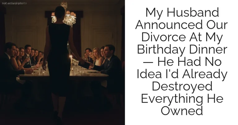 My Husband Announced Our Divorce At My Birthday Dinner — He Had No Idea I'd Already Destroyed Everything He Owned