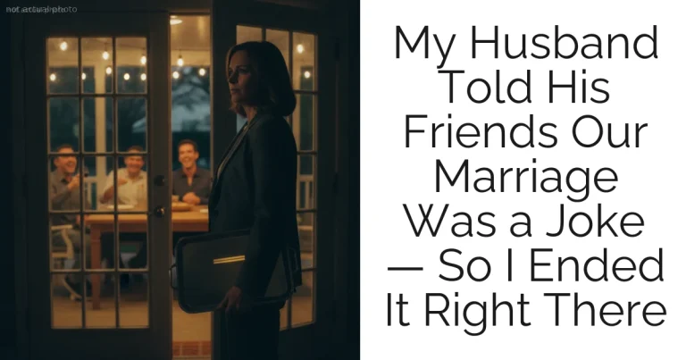 My Husband Told His Friends Our Marriage Was a Joke — So I Ended It Right There