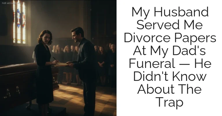 My Husband Served Me Divorce Papers At My Dad's Funeral — He Didn't Know About The Trap