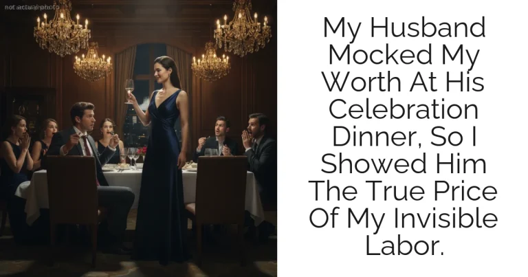 My Husband Mocked My Worth At His Celebration Dinner, So I Showed Him The True Price Of My Invisible Labor.