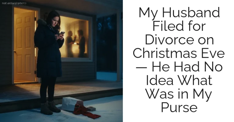 My Husband Filed for Divorce on Christmas Eve — He Had No Idea What Was in My Purse