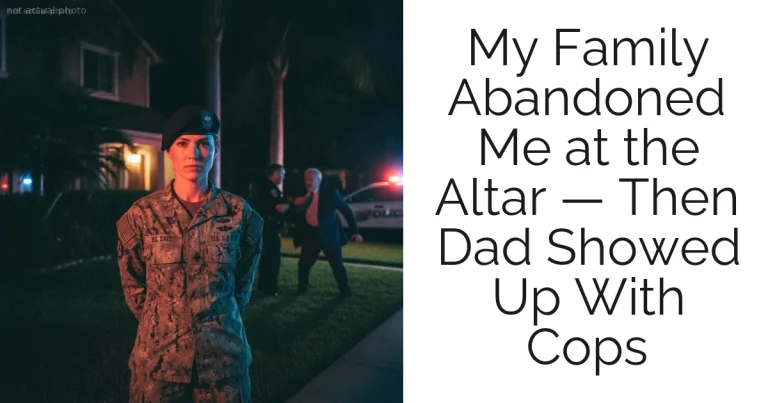 My Family Abandoned Me at the Altar — Then Dad Showed Up With Cops