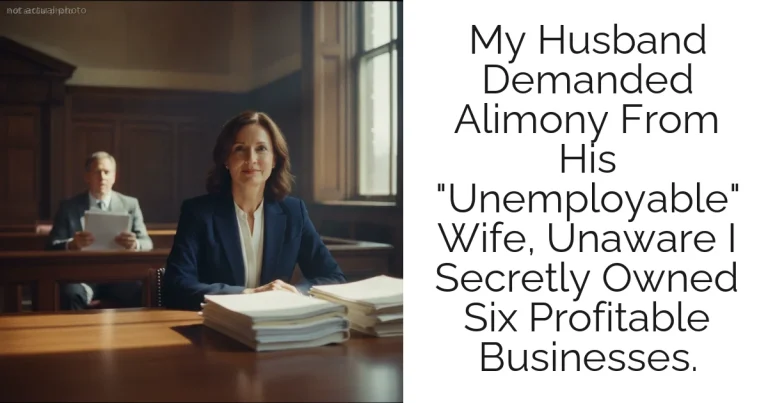 My Husband Demanded Alimony From His "Unemployable" Wife, Unaware I Secretly Owned Six Profitable Businesses.