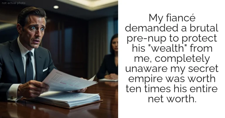 My fiancé demanded a brutal pre-nup to protect his "wealth" from me, completely unaware my secret empire was worth ten times his entire net worth.