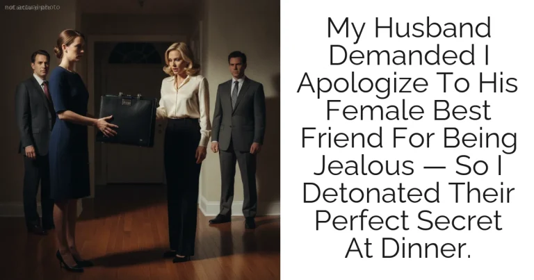 My Husband Demanded I Apologize To His Female Best Friend For Being Jealous — So I Detonated Their Perfect Secret At Dinner.