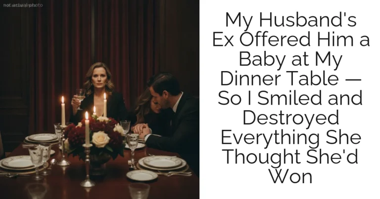 My Husband's Ex Offered Him a Baby at My Dinner Table — So I Smiled and Destroyed Everything She Thought She'd Won