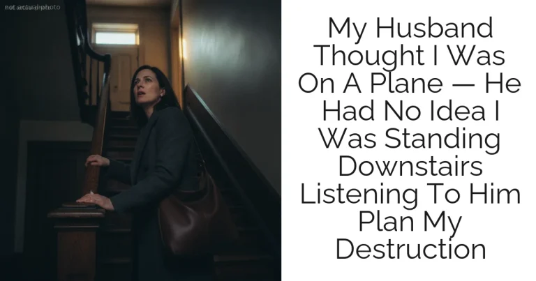 My Husband Thought I Was On A Plane — He Had No Idea I Was Standing Downstairs Listening To Him Plan My Destruction