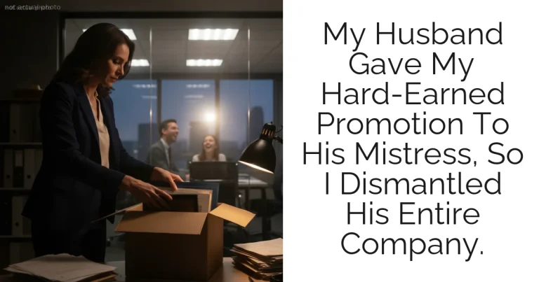 My Husband Gave My Hard-Earned Promotion To His Mistress, So I Dismantled His Entire Company.