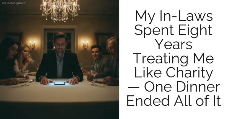 My In-Laws Spent Eight Years Treating Me Like Charity — One Dinner Ended All of It
