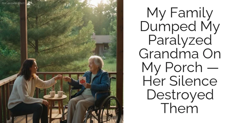 My Family Dumped My Paralyzed Grandma On My Porch — Her Silence Destroyed Them