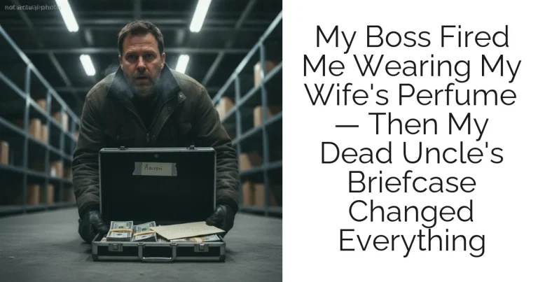 My Boss Fired Me Wearing My Wife's Perfume — Then My Dead Uncle's Briefcase Changed Everything