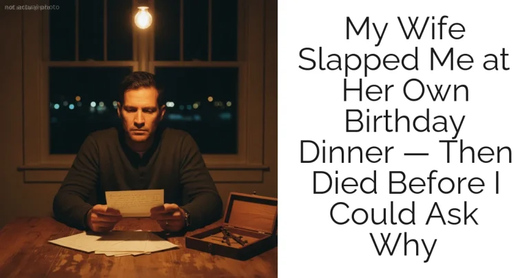 My Wife Slapped Me at Her Own Birthday Dinner — Then Died Before I Could Ask Why