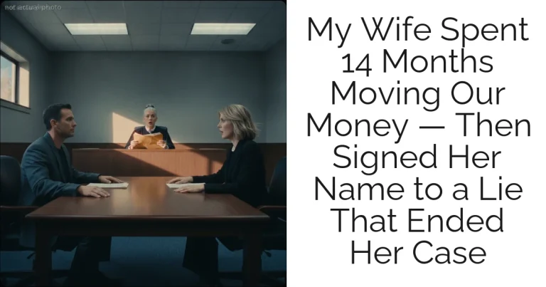 My Wife Spent 14 Months Moving Our Money — Then Signed Her Name to a Lie That Ended Her Case