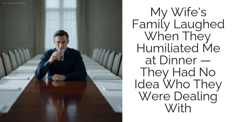 My Wife's Family Laughed When They Humiliated Me at Dinner — They Had No Idea Who They Were Dealing With