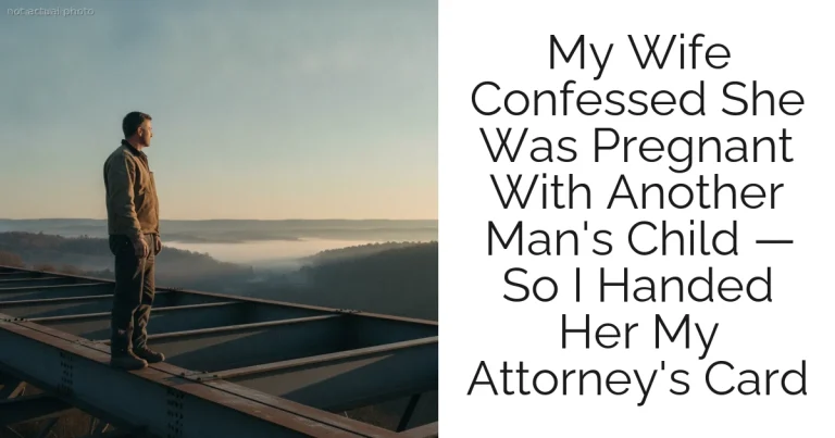 My Wife Confessed She Was Pregnant With Another Man's Child — So I Handed Her My Attorney's Card