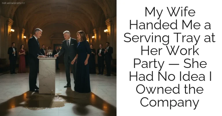 My Wife Handed Me a Serving Tray at Her Work Party — She Had No Idea I Owned the Company