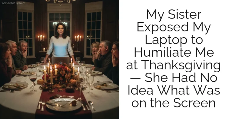 My Sister Exposed My Laptop to Humiliate Me at Thanksgiving — She Had No Idea What Was on the Screen