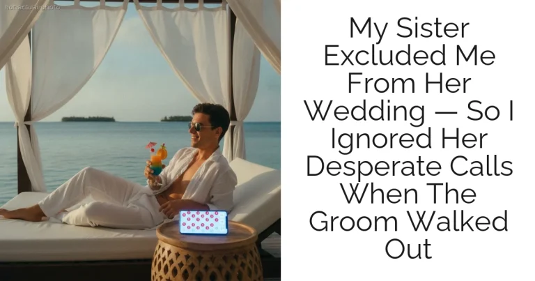 My Sister Excluded Me From Her Wedding — So I Ignored Her Desperate Calls When The Groom Walked Out