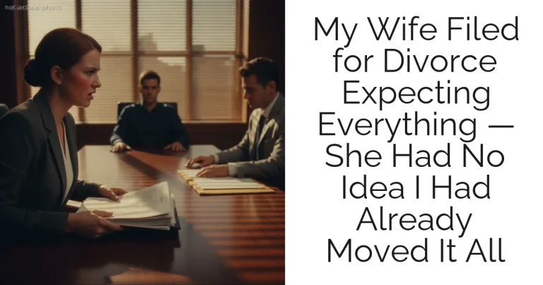 My Wife Filed for Divorce Expecting Everything — She Had No Idea I Had Already Moved It All