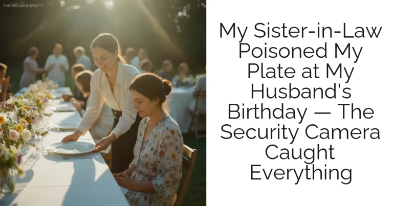 My Sister-in-Law Poisoned My Plate at My Husband's Birthday — The Security Camera Caught Everything