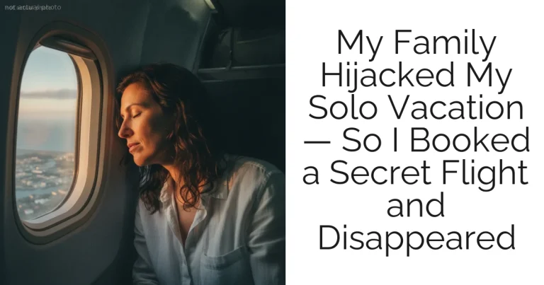 My Family Hijacked My Solo Vacation — So I Booked a Secret Flight and Disappeared