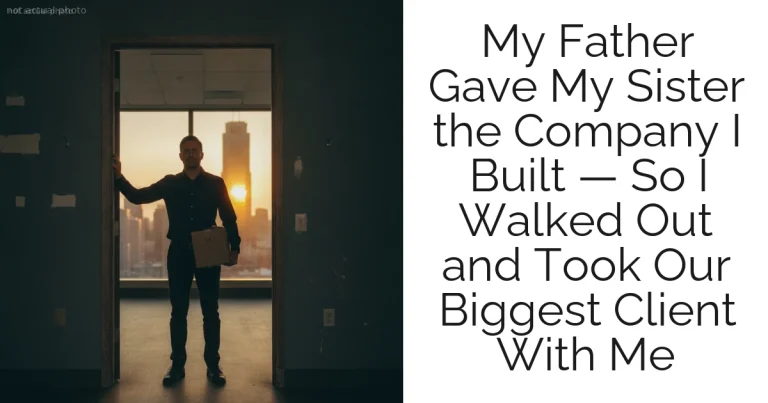 My Father Gave My Sister the Company I Built — So I Walked Out and Took Our Biggest Client With Me