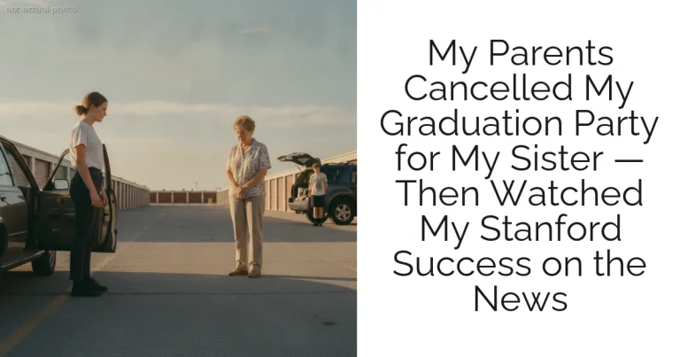 My Parents Cancelled My Graduation Party for My Sister — Then Watched My Stanford Success on the News