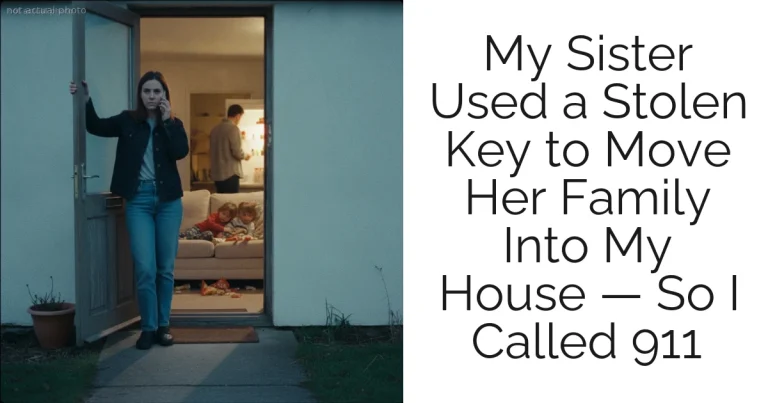 My Sister Used a Stolen Key to Move Her Family Into My House — So I Called 911